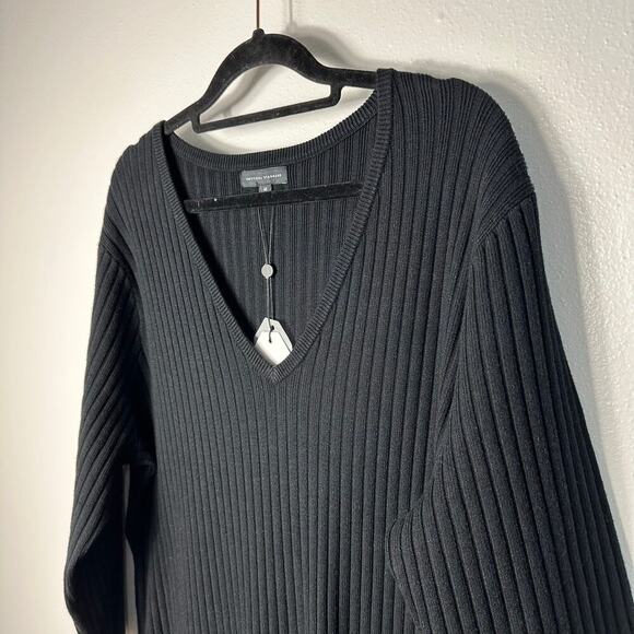 Universal Standard Dress Helios Knit Sweater Ribbed Sweaterdress Midi Black 18 - Picture 8 of 11